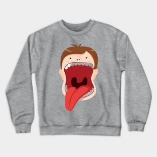 Mouth, Face And Tongue Combined Crewneck Sweatshirt